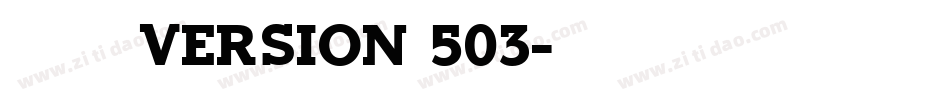 宋体 常规 version 503字体转换